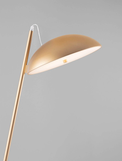 Nova Luce LED Stehleuchte Flute dimmbar 30W warmweiss 3000K Gold Aluminium 153cm 9006099