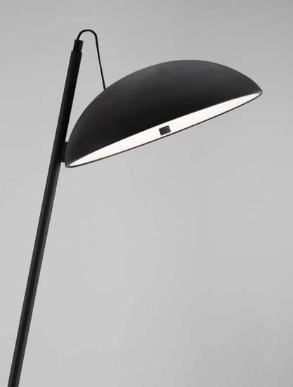 Nova Luce LED Stehleuchte Flute dimmbar 30W warmweiss 3000K Schwarz Aluminium 153cm 9006100