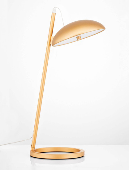 Nova Luce LED Tischleuchte Flute dimmbar 18W warmweiss 3000K Gold Aluminium 53x28cm 9006101
