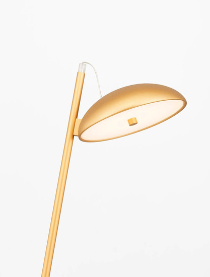 Nova Luce LED Tischleuchte Flute dimmbar 18W warmweiss 3000K Gold Aluminium 53x28cm 9006101