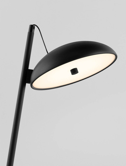 Nova Luce LED Tischleuchte Flute dimmbar 18W warmweiss 3000K Schwarz Aluminium 53x28cm 9006102