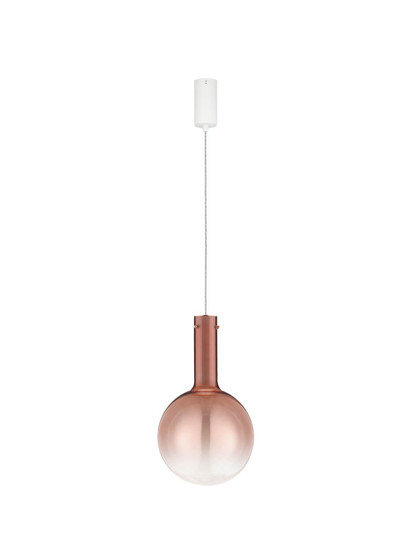 Nova Luce LED Pendelleuchte Nostos dimmbar 6W warmweiss 3000K Gold Weiß Pink Glas Metall Ø25cm 9009102