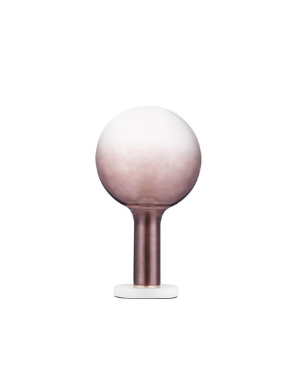Nova Luce LED Tischleuchte Nostos dimmbar 3W warmweiss 3000K Braun Gold Weiß Glas Metall Ø20cm 9009105