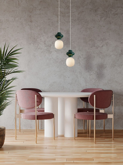 Nova Luce Pendelleuchte Clio E14 Jaspis Weiß Opal Glas Metall Ø18x198cm 9009107