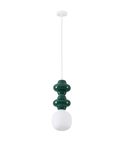 Nova Luce Pendelleuchte Clio E14 Jaspis Weiß Opal Glas Metall Ø18x215cm 9009112