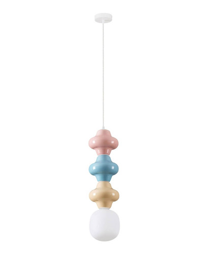 Nova Luce Pendelleuchte Clio E14 Mehrfarbig Glas Metall Ø18cm 9009118