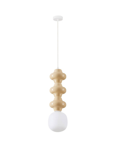 Nova Luce Pendelleuchte Clio E14 Gelb Weiß Opal Glas Metall Ø18x240cm 9009123
