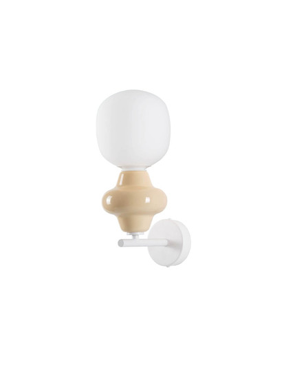 Nova Luce Wandleuchte Clio E14 Gelb Weiß Opal Glas Metall Ø19cm 9009125