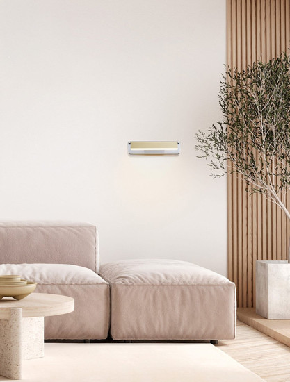 Nova Luce LED Wandleuchte Apnea 7W warmweiss 3000K Schwarz Gold Grau Glas Metall 30x11cm 9009134