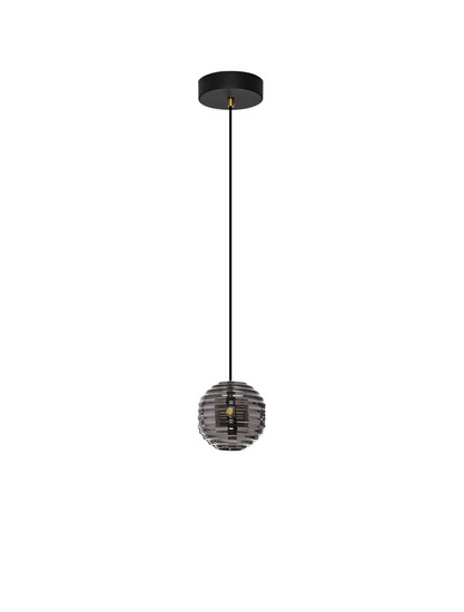 Nova Luce LED Pendelleuchte Las 13W warmweiss 3000K Rauchgrau Schwarz Glas Metall Ø15cm 9009137