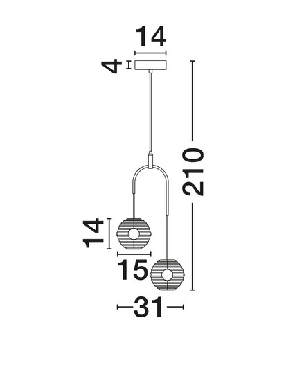 Nova Luce LED Pendelleuchte Las 20W warmweiss 3000K Rauchgrau Schwarz Glas Metall Ø31cm 9009138