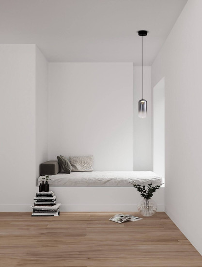 Nova Luce LED Pendelleuchte Aelia 3W warmweiss 3000K Rauchgrau Schwarz Glas Metall Ø10cm 9009141