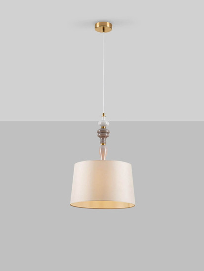 Nova Luce Pendelleuchte Damo E27 Mehrfarbig Metall Keramik Ø34cm 9009146