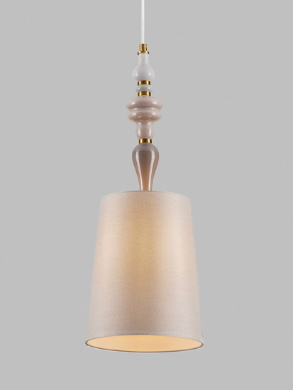 Nova Luce Pendelleuchte Damo E27 Braun Hellbraun Creme Metall Keramik Ø22cm 9009147