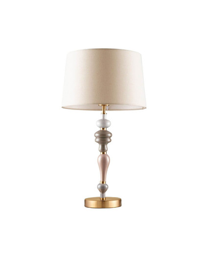Nova Luce Tischleuchte Damo E27 Braun Hellbraun Creme Metall Keramik Ø34cm 9009148