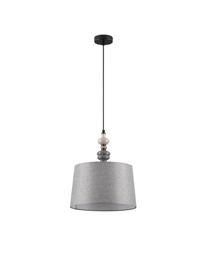 Nova Luce Pendelleuchte Damo E27 Schwarz Grau Braun Metall Keramik Ø34cm 9009149