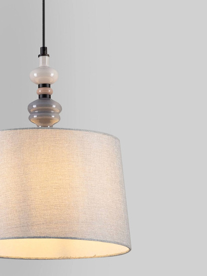 Nova Luce Pendelleuchte Damo E27 Schwarz Grau Braun Metall Keramik Ø34cm 9009149
