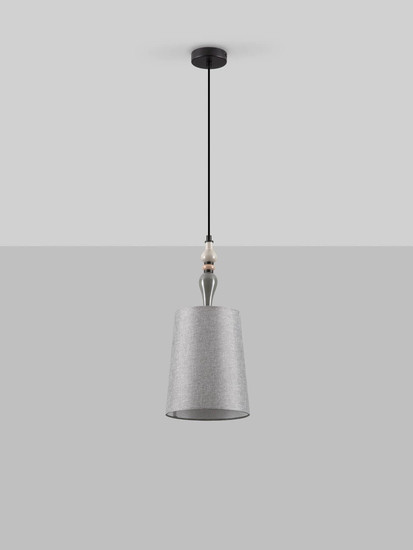 Nova Luce Pendelleuchte Damo E27 Schwarz Grau Braun Metall Keramik Ø22cm 9009150
