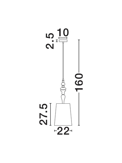 Nova Luce Pendelleuchte Damo E27 Schwarz Grau Braun Metall Keramik Ø22cm 9009150