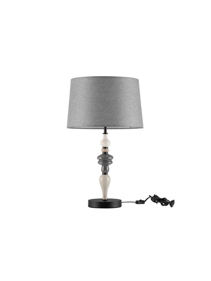 Nova Luce Tischleuchte Damo E27 Schwarz Grau Braun Metall Keramik Ø34cm 9009151