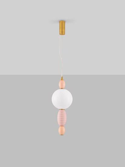 Nova Luce LED Pendelleuchte Obrie 12W warmweiss 3000K Mehrfarbig Glas Metall Ø20cm 9009152
