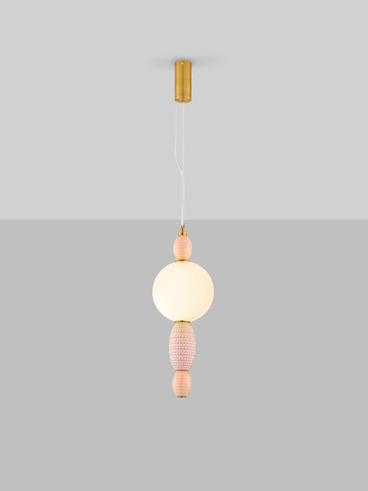 Nova Luce LED Pendelleuchte Obrie 12W warmweiss 3000K Mehrfarbig Glas Metall Ø20cm 9009152