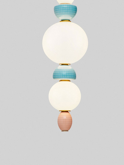 Nova Luce LED Pendelleuchte Obrie 27W warmweiss 3000K Mehrfarbig Glas Metall Ø20cm 9009154