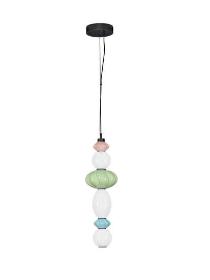Nova Luce LED Pendelleuchte Oneta dimmbar 23W warmweiss 3000K Mehrfarbig Glas Metall Ø20cm 9009157