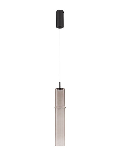 Nova Luce LED Pendelleuchte Sano 3W warmweiss 3000K Mokka Schwarz Glas Metall Ø9cm 9009165