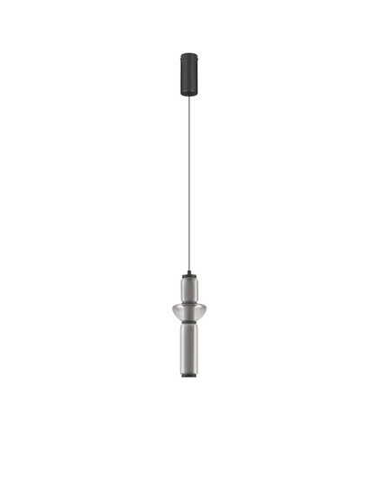 Nova Luce LED Pendelleuchte Ulon dimmbar 13W warmweiss 3000K Rauchgrau Schwarz Glas Metall Ø12cm 9009180