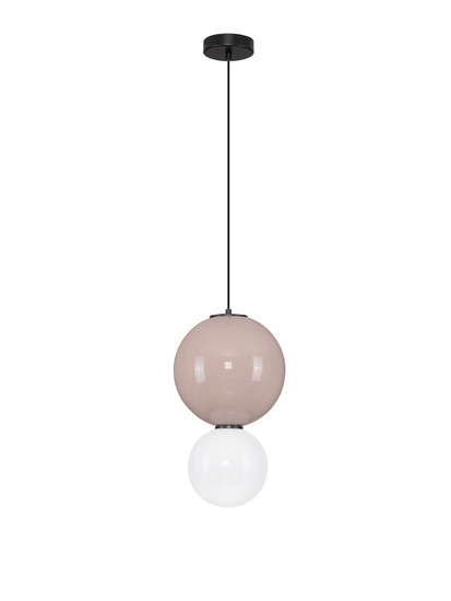 Nova Luce LED Pendelleuchte Noesis 7W warmweiss 3000K Mokka Schwarz Opal Glas Metall Ø25cm 9009192