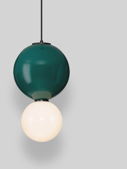 Nova Luce LED Pendelleuchte Noesis 7W warmweiss 3000K Jaspis Schwarz Opal Glas Metall Ø25cm 9009193