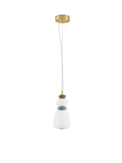 Nova Luce LED Pendelleuchte Palo dimmbar 12W warmweiss 3000K Mehrfarbig Glas Metall Ø17cm 9009205