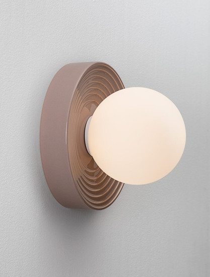 Nova Luce Wandleuchte Orbique G9 Mokka Opal Glas Keramik Ø22cm 9009210