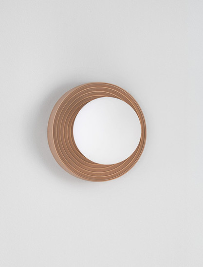 Nova Luce Wandleuchte Orbique G9 Karamell Opal Glas Keramik Ø22cm 9009212