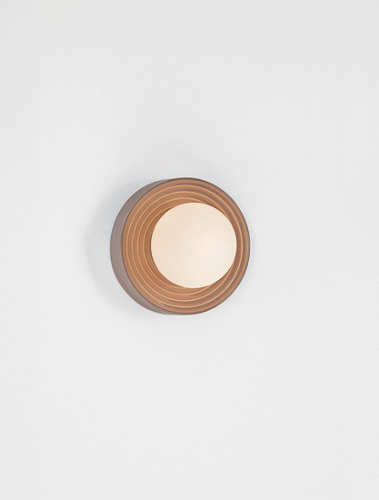 Nova Luce Wandleuchte Orbique G9 Mokka Opal Glas Keramik Ø16cm 9009214