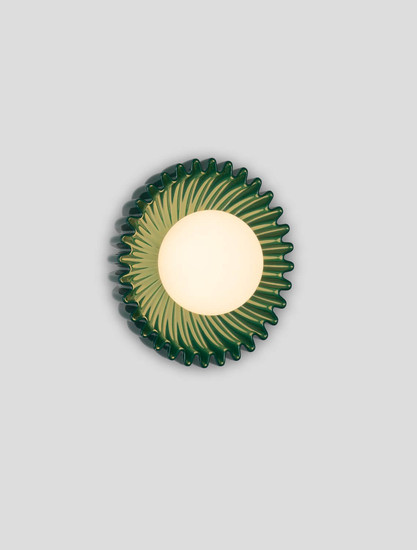 Nova Luce Wandleuchte Petel G9 Jaspis Opal Glas Keramik Ø23,5cm 9009217