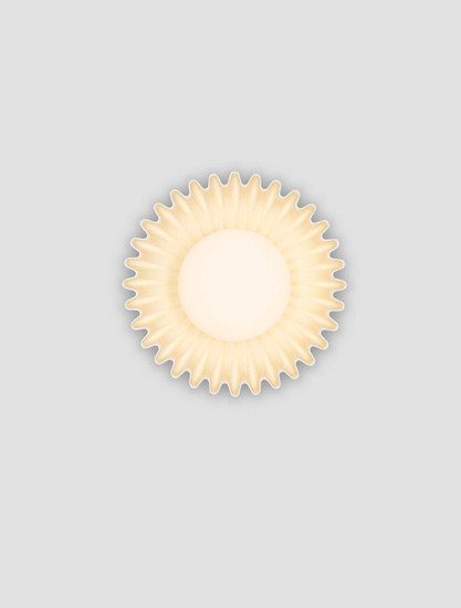 Nova Luce Wandleuchte Petel G9 Creme Opal Glas Keramik Ø23,5cm 9009218
