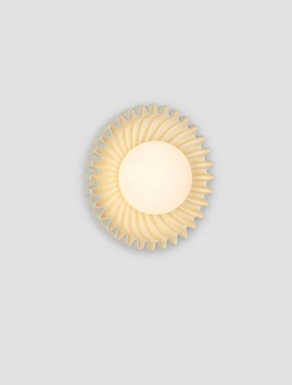 Nova Luce Wandleuchte Petel G9 Creme Opal Glas Keramik Ø23,5cm 9009218