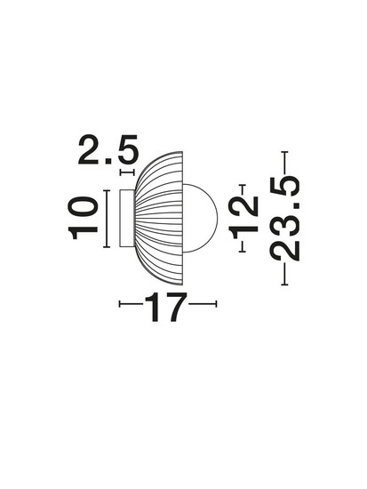Nova Luce Wandleuchte Petel G9 Karamell Opal Glas Keramik Ø23,5cm 9009220