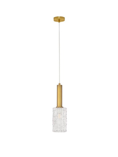 Nova Luce Pendelleuchte Certa E27 Klar Messinggold Glas Metall Ø12,5cm 9009273