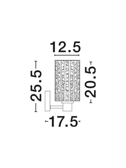 Nova Luce Wandleuchte Certa E27 Klar Messinggold Glas Metall 25,5x17,5cm 9009277