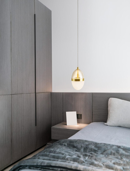 Nova Luce LED Pendelleuchte Egna 13W warmweiss 3000K Cognac Gold Opal Glas Metall Ø12cm 9009279