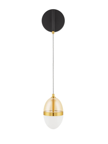Nova Luce LED Wandleuchte Egna 13W warmweiss 3000K Cognac Gold Opal Glas Metall 48x12cm 9009282