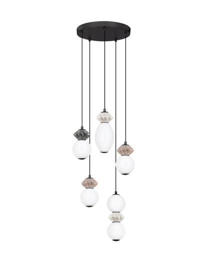 Nova Luce LED Pendelleuchte Pallina dimmbar 28W warmweiss 3000K Mehrfarbig Glas Metall Ø42cm 9009305