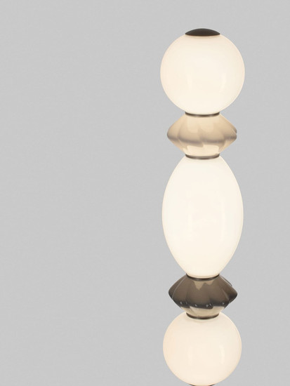 Nova Luce LED Stehleuchte Pallina dimmbar 16W warmweiss 3000K Mehrfarbig Glas Metall 160cm 9009309