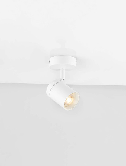 Nova Luce Deckenleuchte Alma GU10 IP44 Weiß Aluminium Ø8cm 9011314
