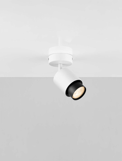 Nova Luce Deckenstrahler Ison schwenkbar GU10 Weiß Metall Ø8cm 9011324