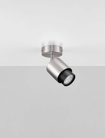 Nova Luce Deckenstrahler Ison schwenkbar GU10 Nickel Metall Ø8cm 9011325