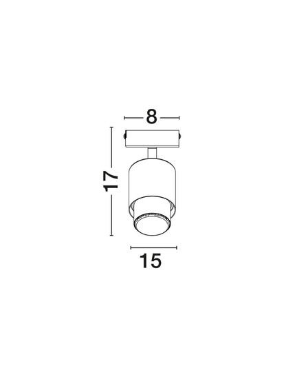 Nova Luce Deckenstrahler Ison schwenkbar GU10 Nickel Metall Ø8cm 9011325